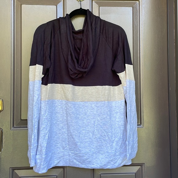 Market & Spruce Colorblocked French Terry Hoodie, Size L - Picture 4 of 7